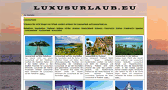 Desktop Screenshot of luxusurlaub.eu